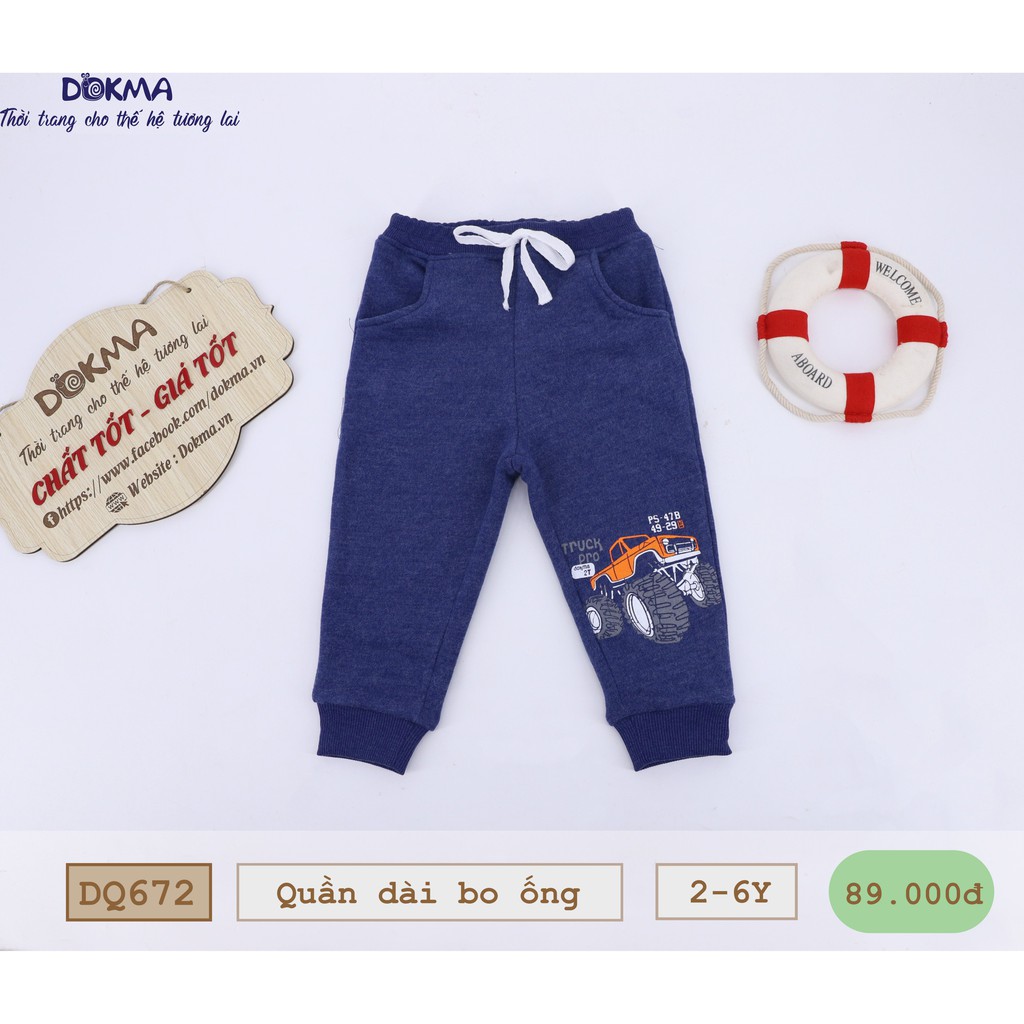 Dokma- Quần nỉ dày bo ống 2T-6T