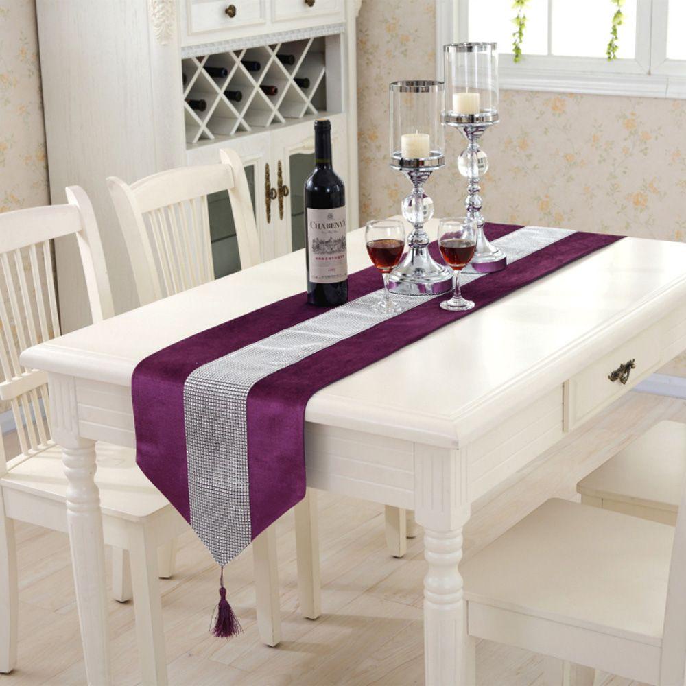 YIYU Khăn Trải Bàn Đính Đá Phong Cách Giáng Sinh Hiện Đại