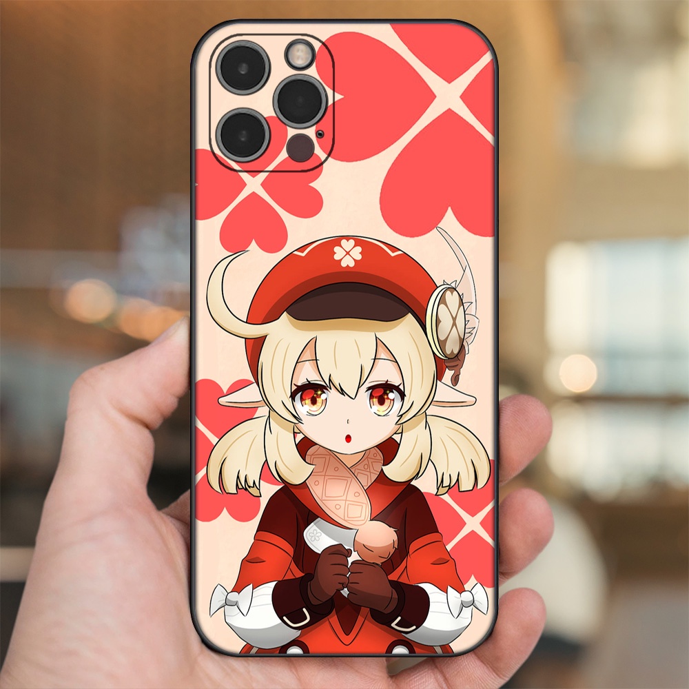 Ốp lưng iPhone 12 Pro dẻo đen cạnh vuông in hình Klee Genshin Impact