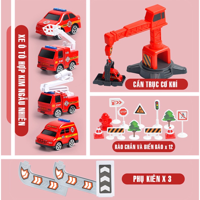 Máy Bay Biến Hình - Kèm Ô Tô Con và 14 Phụ Kiện Cần Cẩu Lắp Ráp Độc Đáo - Đồ Chơi Bé Trai