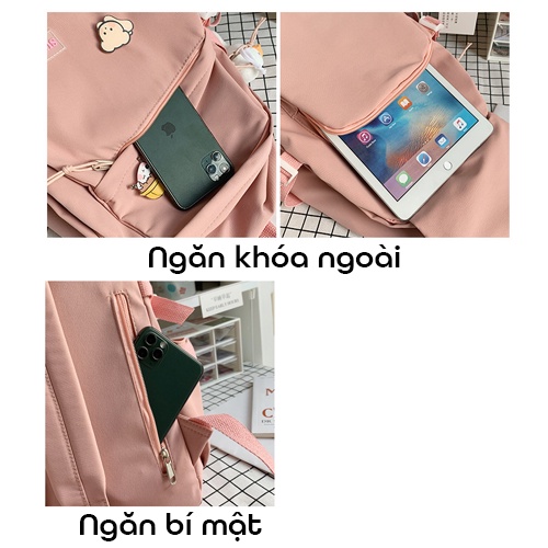 Balo Đi Học Nam Nữ Thời Trang Hàn Quốc Ulzzang HM Sueshine