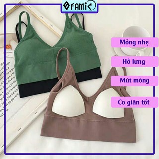 Áo Bra Nâng Ngực ❤️𝑭𝑹𝑬𝑬𝑺𝑯𝑰𝑷❤️ Áo Bra Len Tăm Hở Lưng Khoét Lưng Hàng Quảng Châu