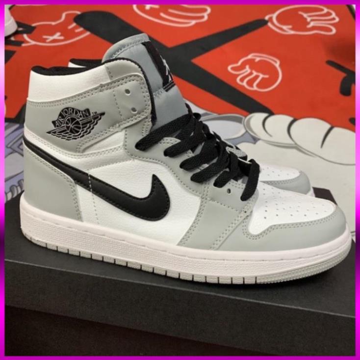 [FREE SHIP] Giày thể thao Jordan 1 xám cao cổ, Giày sneaker Jodan cao cổ xám móc đen smoke grey nam nữ cao cấ