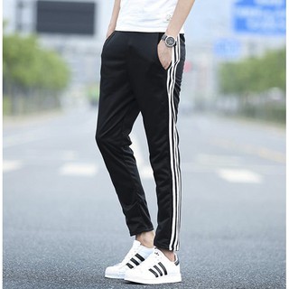Quần joggers đen 3 sọc thể thao cao cấp