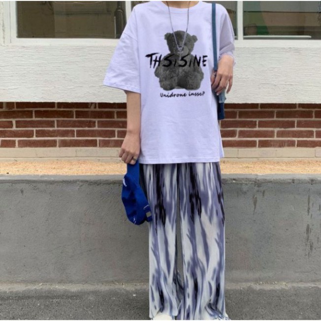 Áo thun tay lỡ Unisex Awesometee, áo phông form rộng ATL GẤU M392 M46