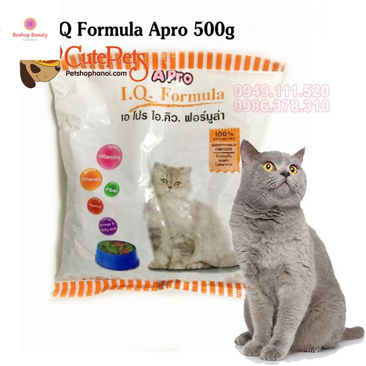 [Mã giảm mỹ phẩm chính hãng] Thức ăn cho mèo Apro IQ Formula gói 500g