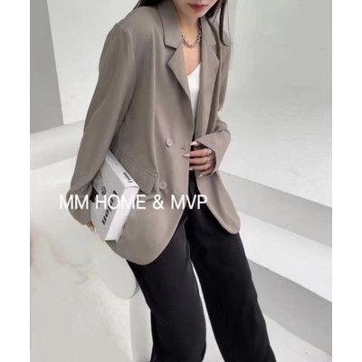 Blazer dài tay 4 khuy CHALIN 1 lớp có độn vai chất liệu cát hàn mịn AK-686