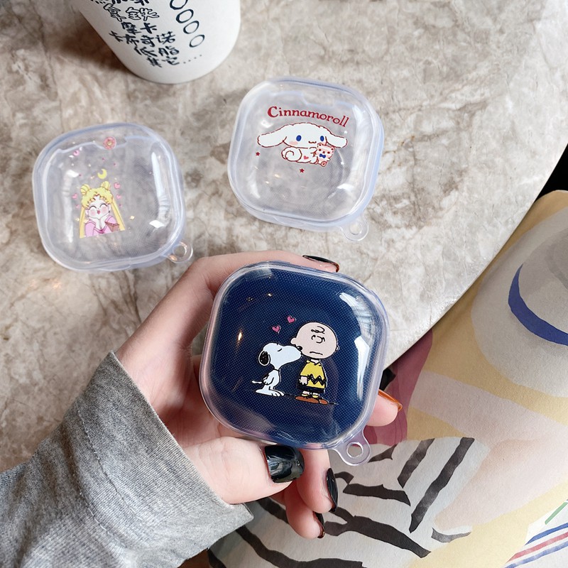 Vỏ Bảo Vệ Hộp Sạc Tai Nghe samsung galaxy Buds 2 / Buds Live / Buds FE / Buds2 Pro / Buds Pro Bằng tpu Trong Suốt Họa Tiết Phi Hành Gia Dễ Thương