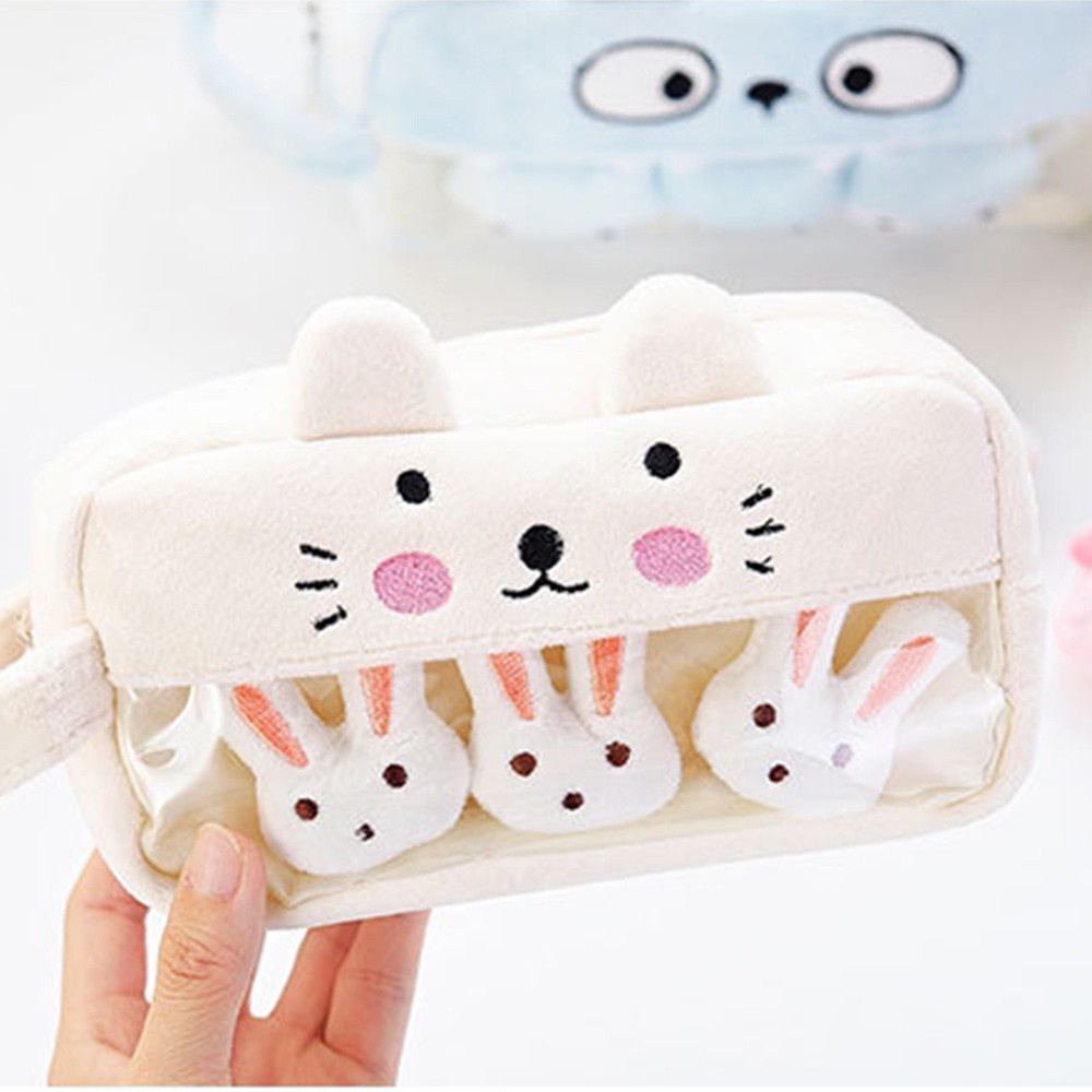 Túi Đựng Bút Bằng Vải Bông Cỡ Lớn Nhiều Màu Dễ Thương Sáng Tạo