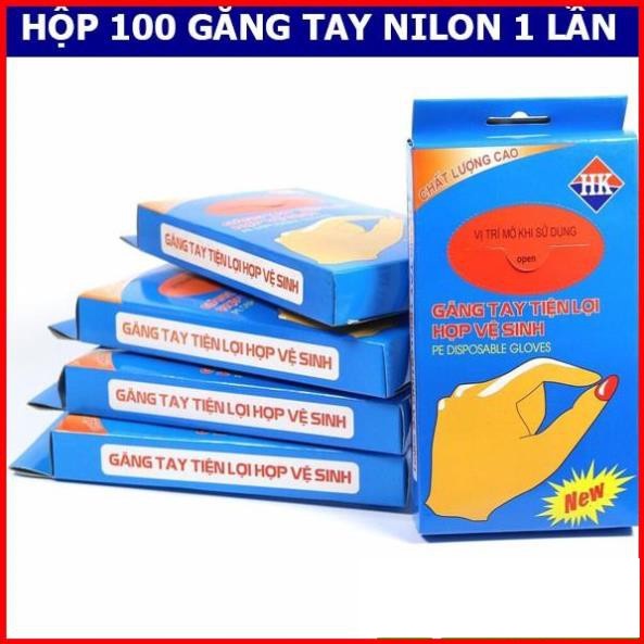 Combo Găng Tay Nilon Dùng 1 lần - Làm bếp - Nhuộm tóc, Thuốc Tẩy
