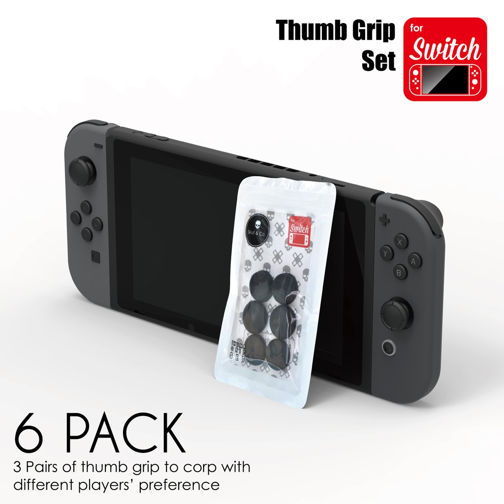 Bộ 6 núm bọc analog cao cấp hãng Skull &amp; Co cho Joy-Con - Nintendo Switch / Lite