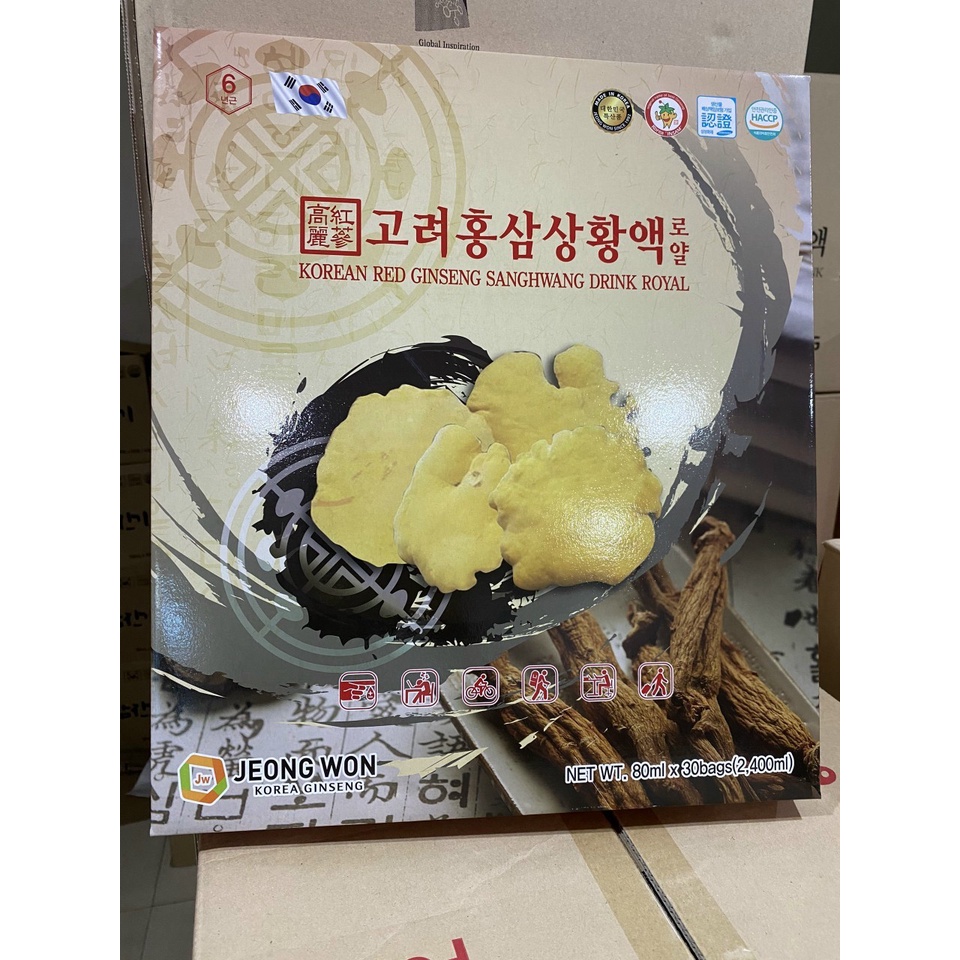 Nước Hồng Sâm Nấm Thượng Hoàng Hàn Quốc Jeongwon 30 gói x 80ml