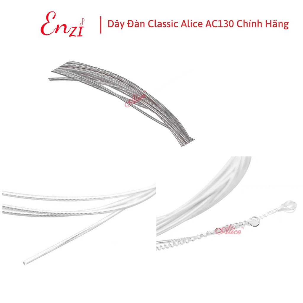 Dây đàn guitar classic Alice AC130 chính hãng dây nilon cho đàn ghita cổ điển Enzi