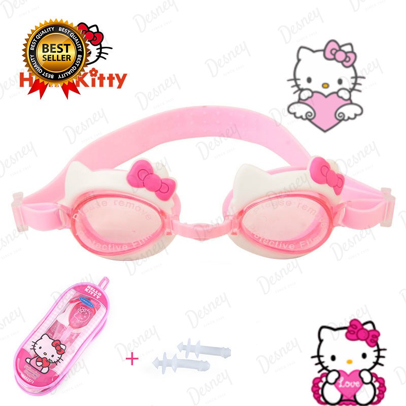 Kính Bơi Trẻ Em Chống Sương Mù &amp; Tia Uv Hello Kitty