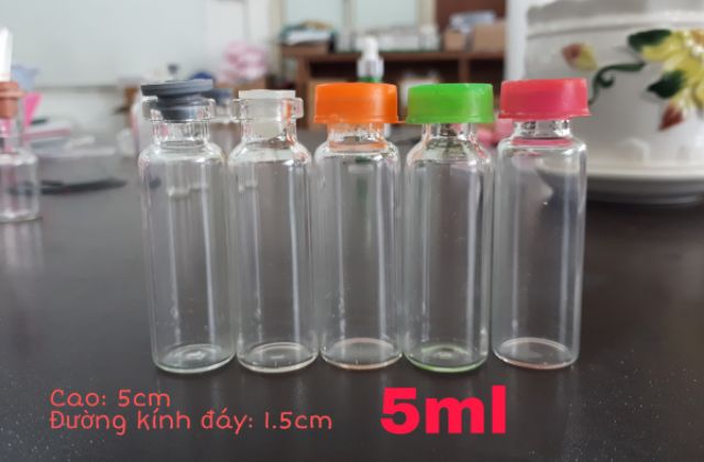 Combo từ 30 lọ đến 100 lọ thủy tinh 12ml nắp xám hoặc nắp trắng