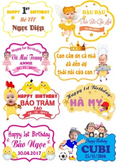 Bảng tên bé kèm chibi