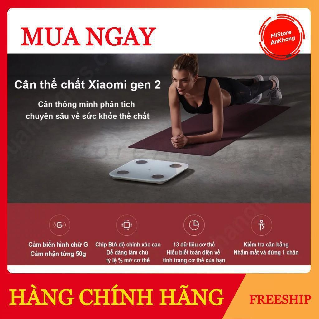 Cân Điện Tử Xiaomi Body Fat Gen 2,Cân thông minh xiaomi đo các loại chỉ số