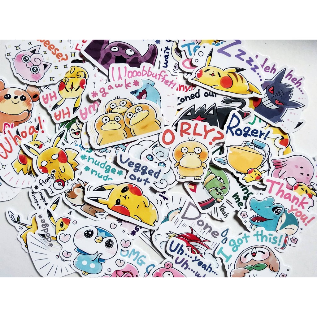 [Set 2] Bộ 40 sticker hoạt hình đáng yêu - LLD046 (Ảnh thật shop tự chụp)