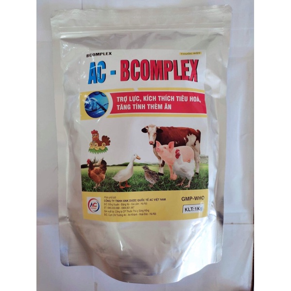 Gói lẻ 100g-Bcomplex-Tr.ợ l.ực, k.ích th.ích t.iêu h.óa, t.ính th.èm ă.n cho v.ật n.uôi