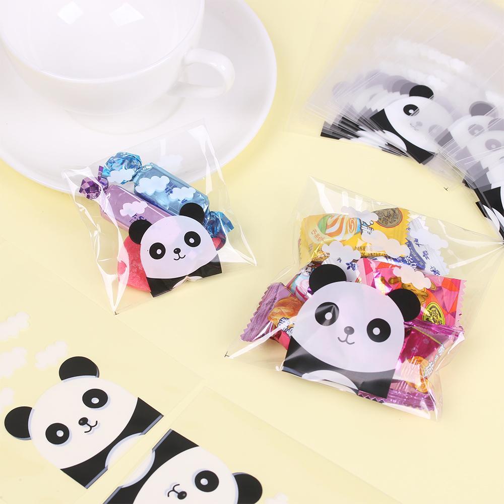Set 100 Túi Đựng Kẹo Hình Gấu Trúc Mới
