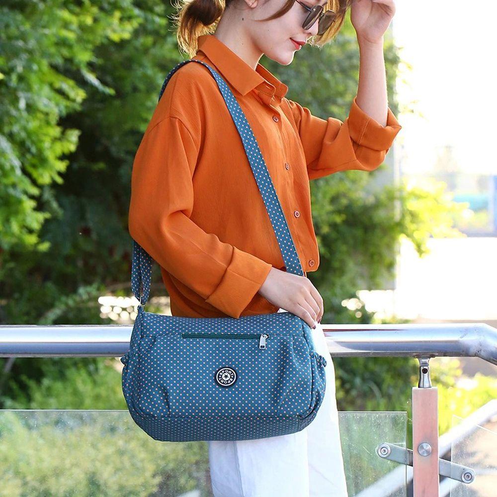 LILYES Túi Đeo Chéo Vai Sức Chứa Lớn Họa Tiết Chấm Bi In Chữ Thời Trang Cho Nữ