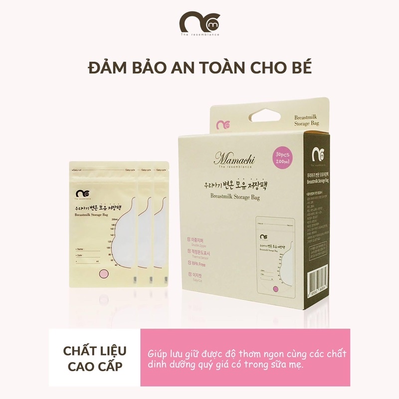 Túi trữ sữa Mamachi Hàn Quốc - Hộp 30 túi