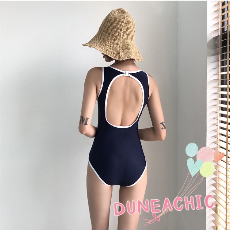 Bộ Bikini Một Mảnh Nâng Ngực Màu Xanh Dương Cổ Điển DUNEA818