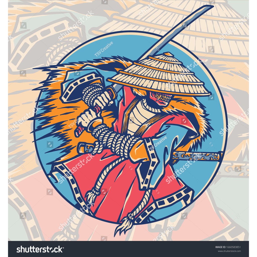 Tranh lụa 3d Samurai Nhật Bản SMRNB-08