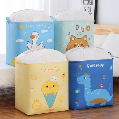 Giỏ vải Oxford đựng quần áo đa năng gấp gọn họa tiết hoạt hình kích thước siêu lớn