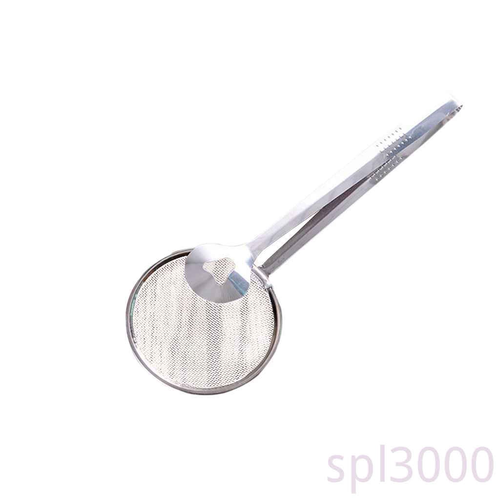 Kẹp gắp thức ăn có đầu vợt lưới lọc bằng thép không gỉ tiện dụng cao cấp