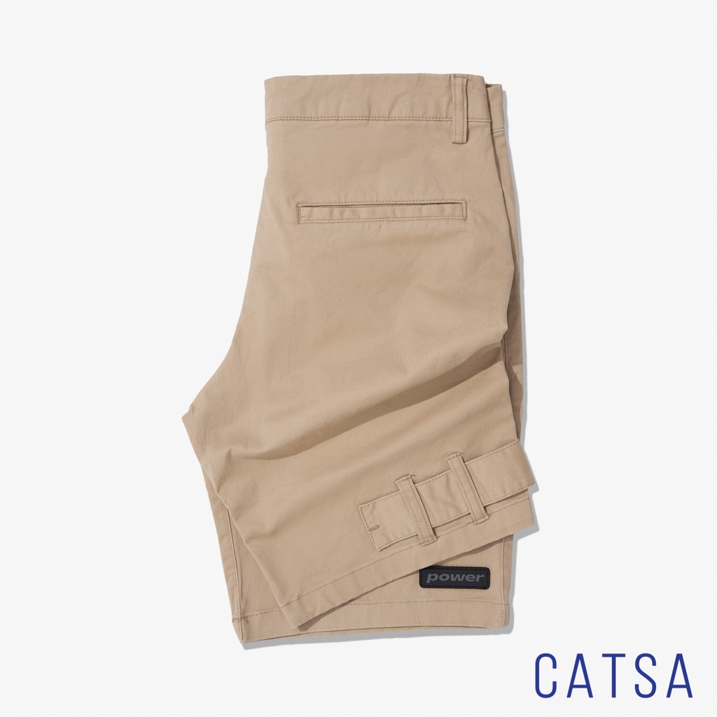Quần short kaki kem nam POWER phong cách Hàn Quốc, năng động thoải mái CATSA QSK095