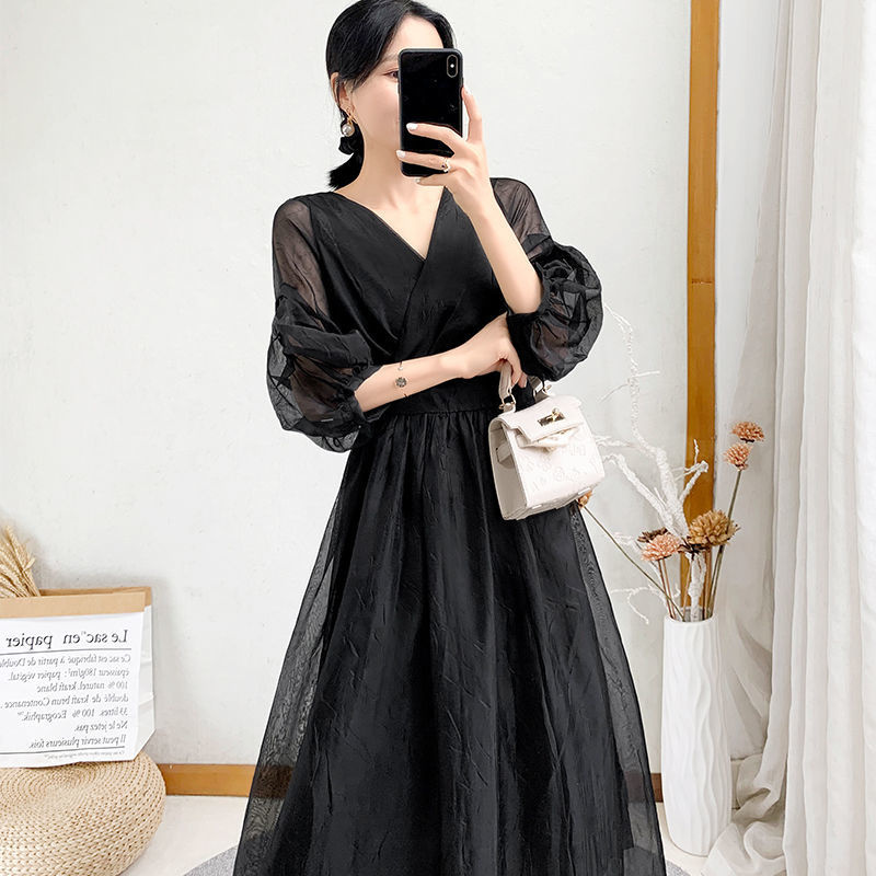 [LININ] Đầm Dài Qua Gối Dáng Ôm Màu Trơn Thời Trang Mùa Hè Phong Cách Mori Mới Cho Nữ