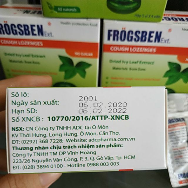 Viên ngậm ho FROGSBEN | BigBuy360 - bigbuy360.vn