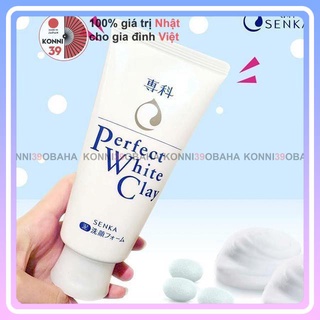 Sữa rửa mặt Shiseido perfect white clay đất sét trắng cho da dầu mụn, bã nhờn 120g
