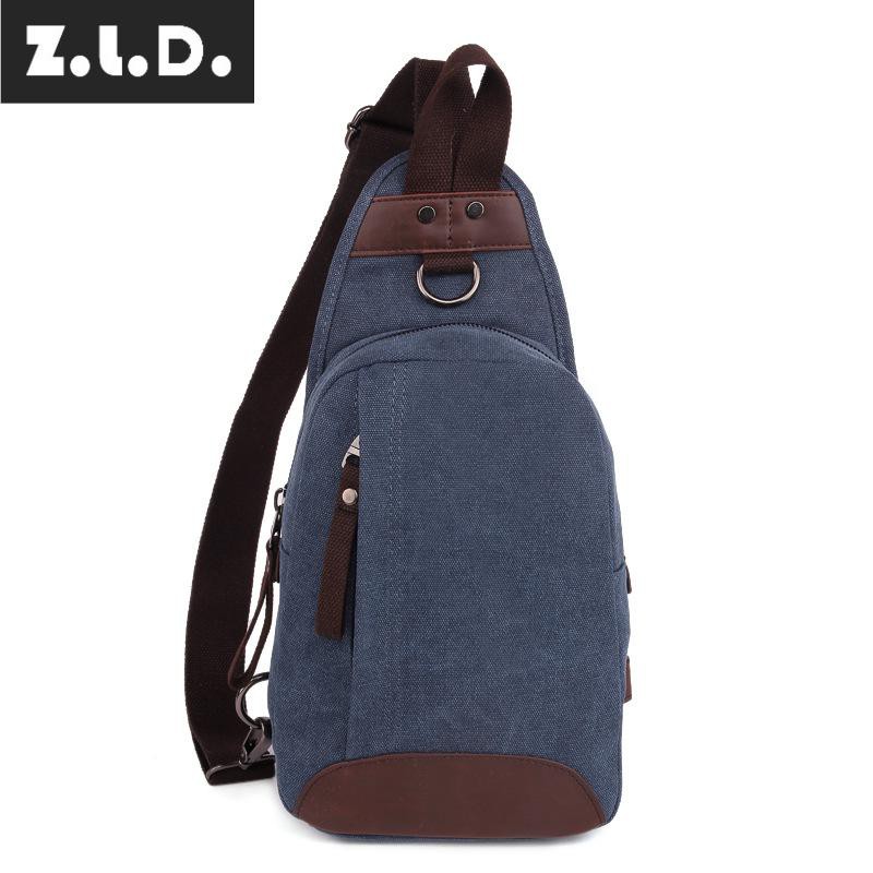 Túi vải bố đeo chéo thiết kế màu trơn có khóa kéo sành điệu dành cho nam