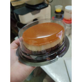Gato flan cacao oval