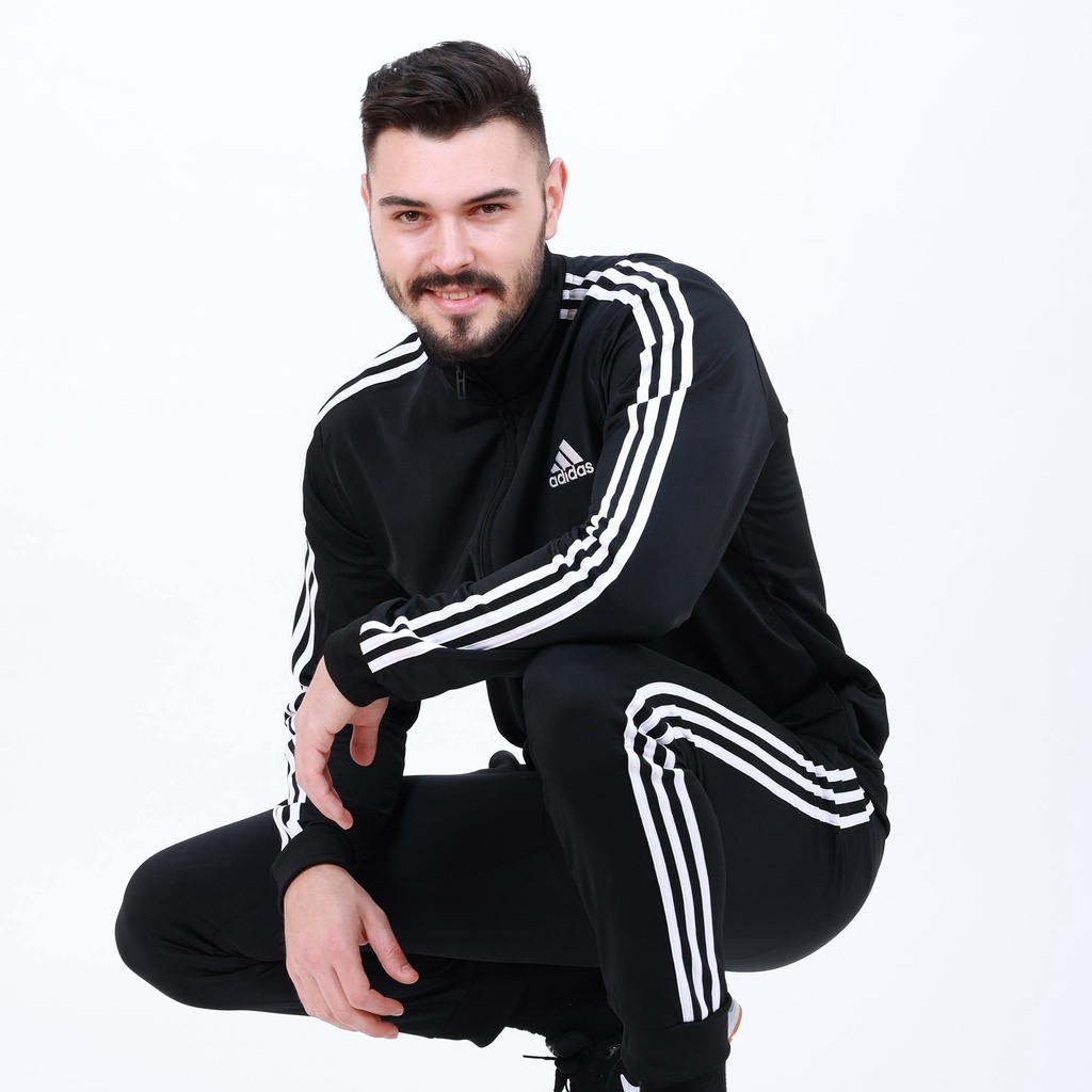 Bộ thể thao nam Adidas chất poly đen - GK9651