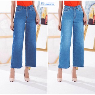 Quần jeans giấy co dãn dáng xuông tua rua hàng xuất chất đẹp