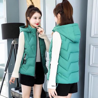 Áo gile phao nữ ( THÁO ĐƯỢC MŨ )