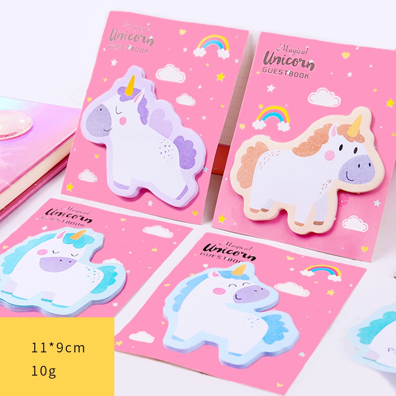 Tệp giấy ghi chú UNICORN 30 tờ họa tiết hoạt hình siêu đẹp (GGC30)