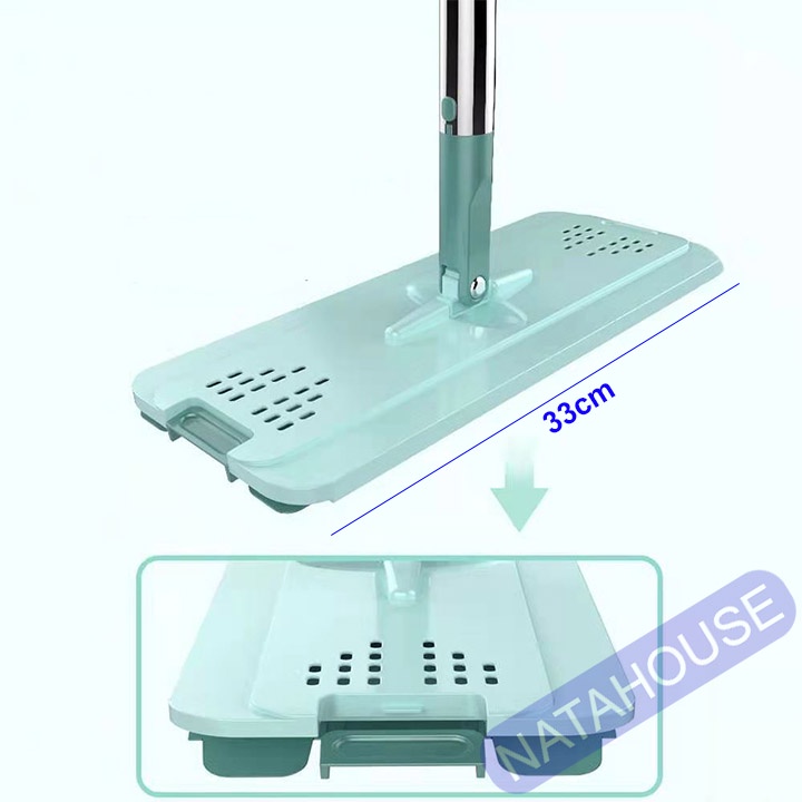 Cây Lau Nhà Tự Vắt Thông Minh, Bộ Chổi Lau Nhà 360 độ Lau Sạch Khô Nhanh SAGOKER BLNEC