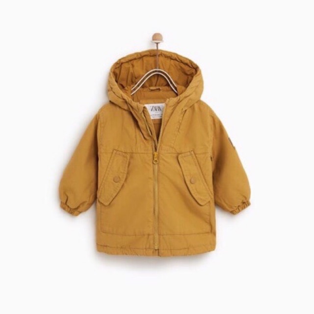 Áo gió parka zara màu nâu bò