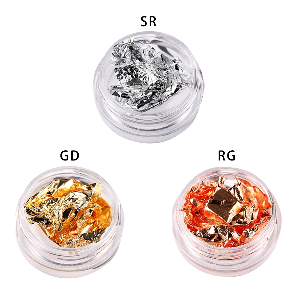 Giấy Foil Vàng / Bạc Siêu Mỏng Dán Trang Trí Móng Tay