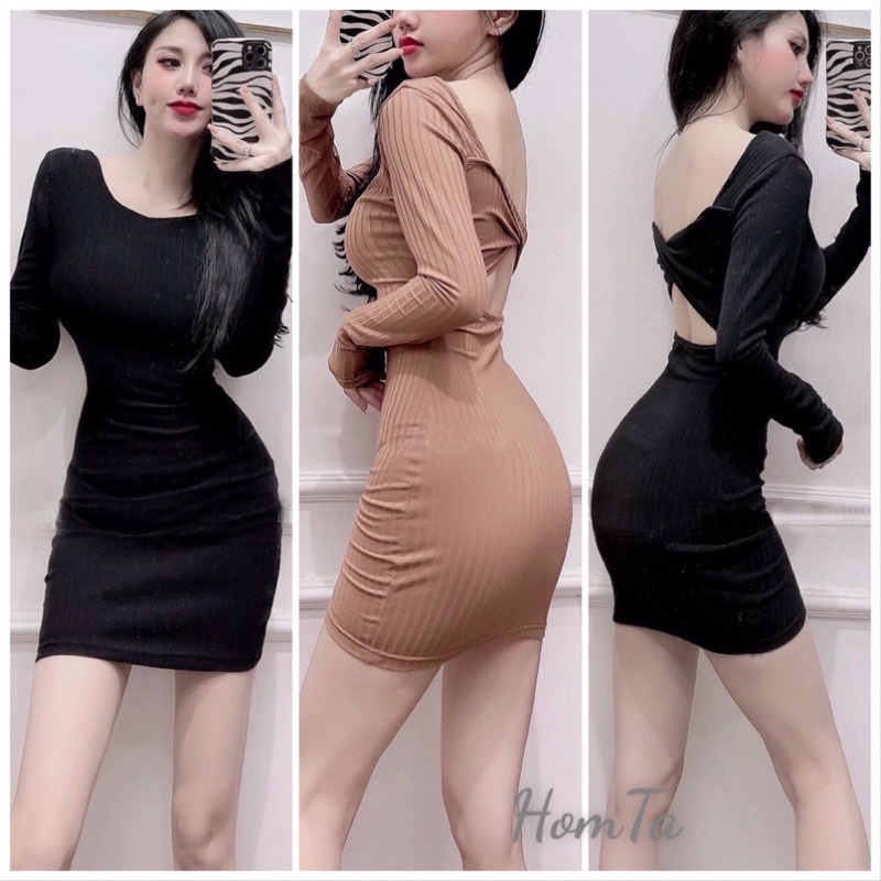 Đầm body polo rút dây đùi trẻ trung năng động