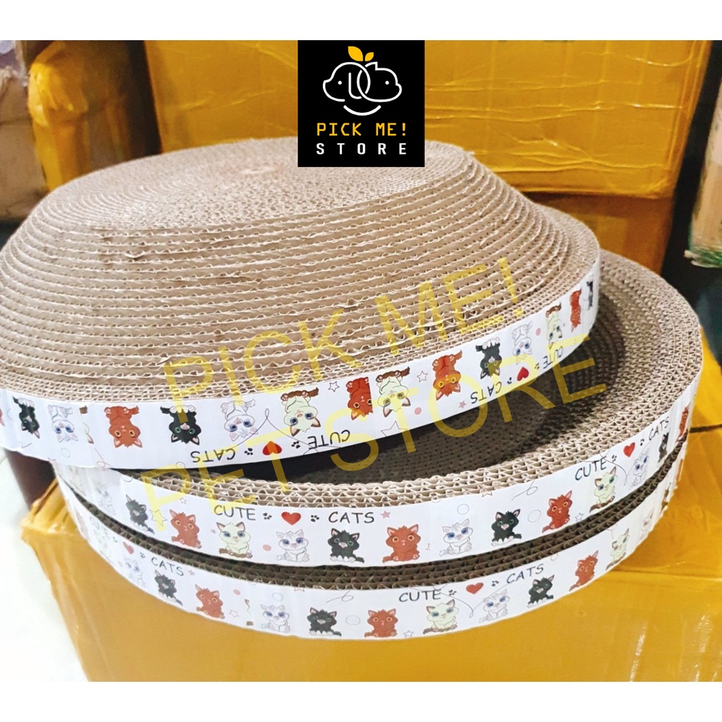 Ổ Cào Bàn Cào Móng Hình Tròn, Ổ Nằm Cho Mèo - Bằng giấy Carton, Đồ Chơi Cho Mèo