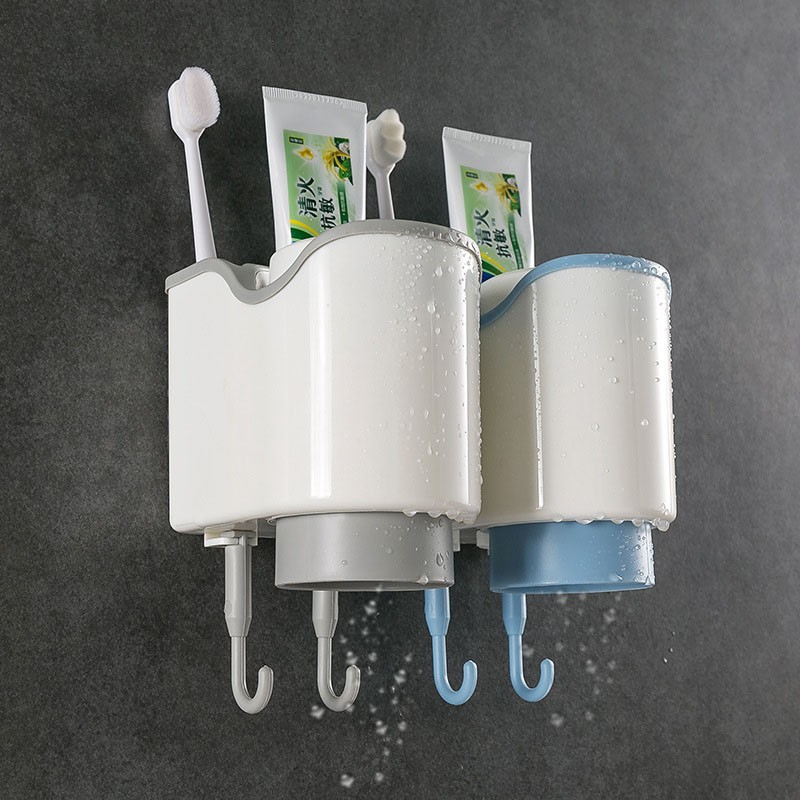 Kệ để bàn chải đánh răng và cốc súc miệng trong nhà tắm tiện dụng