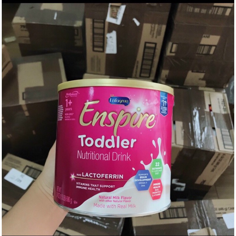 Sữa bột Enspire Toddler cho bé hộp 680gram date 12/22