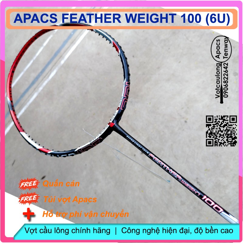 [chính hãng] Vợt cầu lông Apacs Feather Weight 100 - 6U
