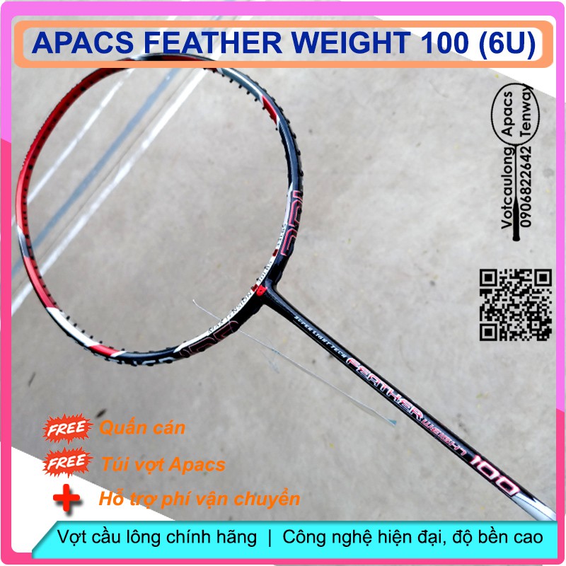 Vợt cầu lông Apacs Feather Weight 100 - 6U - siêu nhẹ tựa lông hồng