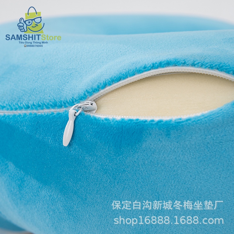 Gối Chữ U Cao Su Non (Memory Foam) Hỗ Trợ Cổ Dùng Cho Máy Bay, Du Lịch, Văn Phòng, Tàu Xe - GCU35